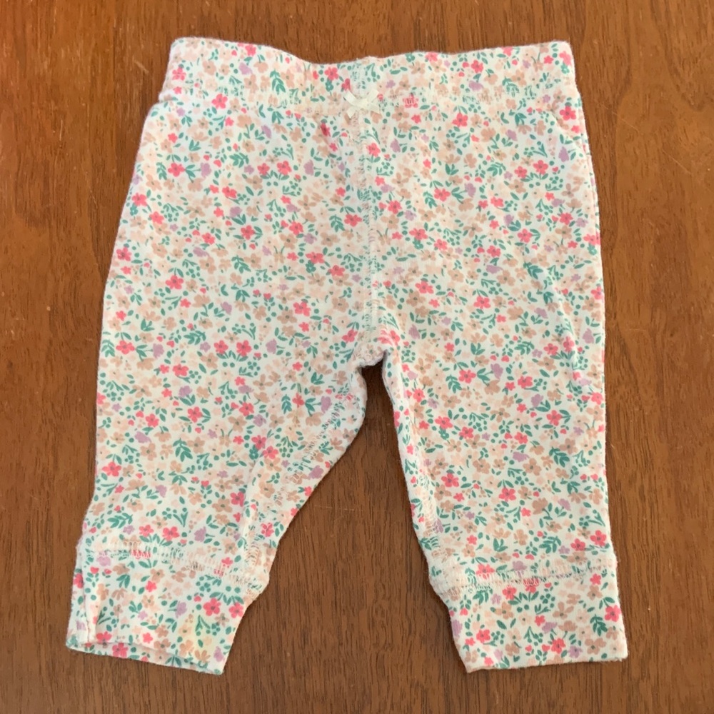 ๐3/$10 Carter's Floral Print Leggings size 3m